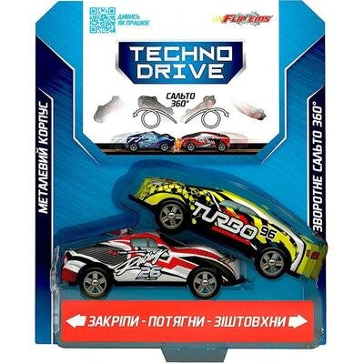 Набір ігрових машинок TechnoDrive Flip'ems Крутий переворот в асортименті