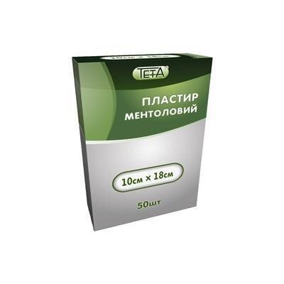 Пластир ментоловий Teta, 10 см x 18 см, 1 штука