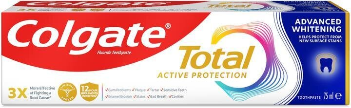 Зубна паста Colgate Total Комплексне відбілювання, 75 мл