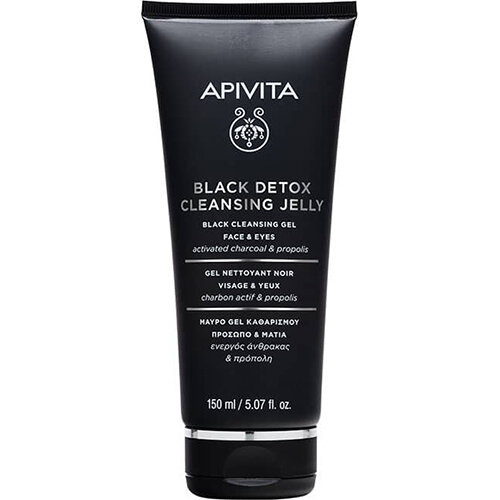 Гель очищуючий Apivita Black Detox Cleansing Jelly Чорний, 150 мл