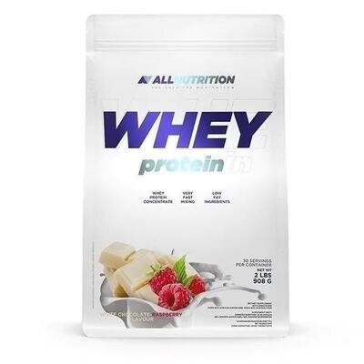 Протеїн сироватковий Allnutrition Whey Protein білий шоколад та малина, 908 г