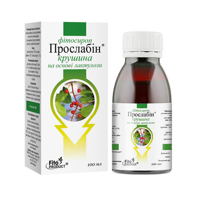 Прослабін крушина на основі лактулози фітосироп по 100 г у флак.