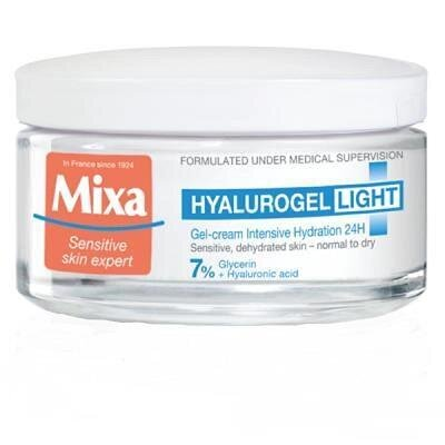 Гель-крем Mixa Hyalurogel для нормальної, зневодненої, чутливої шкіри обличчя, 50 мл