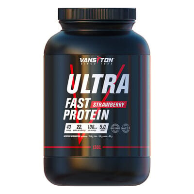 Протеїн Vansiton Ultra Fast Protein, вишня, 1.3 кг