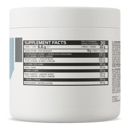 Передтренувальний комплекс OstroVit Pump Pre-Workout Formula лимон, 300 г