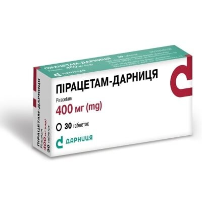 Пірацетам-Дарниця таблетки по 400 мг №30 (10х3)