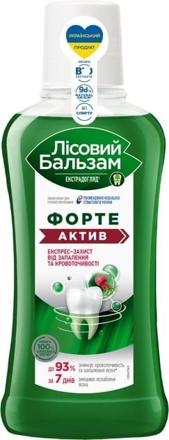 Ополіскувач для порожнини рота Лісовий Бальзам Форте Актив, 400 мл