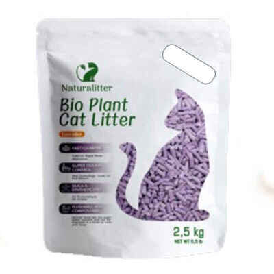 Наповнювач для котячого туалету Naturalitter Bio Plant Cat Litter Lavender соєвий з ароматом лаванди, 2,5 кг (6 л)