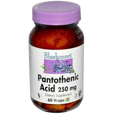 Пантотенова кислота (B5) 250 мг Bluebonnet Nutrition капсули №60