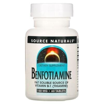 Бенфотіамін Source Naturals Benfotiamine 150 мг, 60 таблеток
