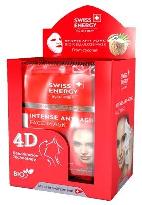 Свісс Енерджі маска для обличчя тканинна Intense Anti-Aging, омолоджувальна, 20 мл