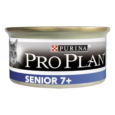 Корм вологий Purina Pro Plan Senior 7+ Ніжний мус з тунцем для котів похилого віку, 85 г