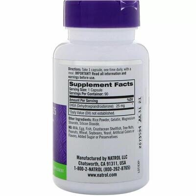 Дегідроепіандростерон Natrol DHEA 25 мг капсули №90