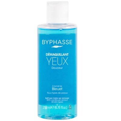 Засіб Byphasse Gentle Eye Make-up Remover With Cornflower Extract для зняття макіяжу з очей з екстрактом волошки, 200 мл