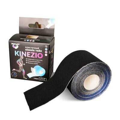 Кінезіо тейп Milplast Kinezio еластичний 5 см х 5 м, чорний