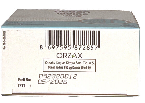 Йод Orzax Ocean Iodine 150 мкг краплі по 30 мл у флак.