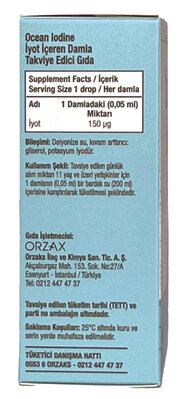 Йод Orzax Ocean Iodine 150 мкг краплі по 30 мл у флак.