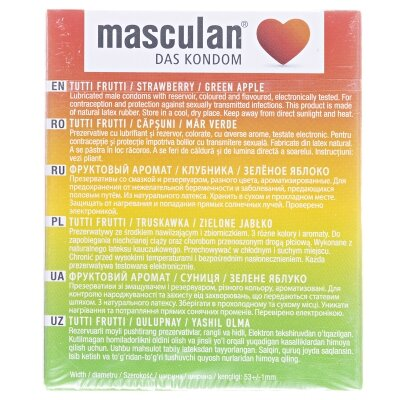 Презервативи Masculan Frutti Edition, 3 штуки