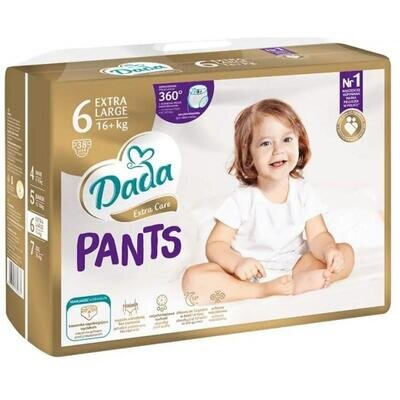 Підгузки-трусики Dada Extra Care XL дитячі, розмір 6, 16+ кг, 38 шт