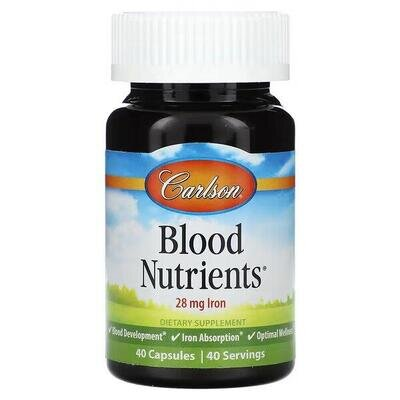 Комплекс для серця та судин Carlson Labs Blood Nutrients, 40 капсул