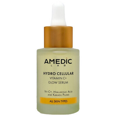 Сироватка для обличчя Amedic Hydro Cellular VItamin С + Glow Serum для сяяння шкіри з вітаміном С та екстрактом сливи какаду, 30 мл