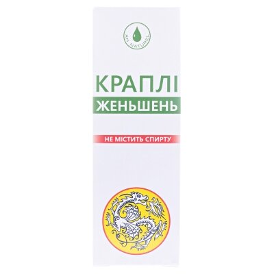 Женьшень краплі по 30 мл у флак.