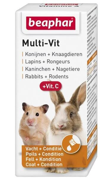 Мультивітамінна добавка Beaphar Multi-Vit для гризунів та кроликів, 20 мл