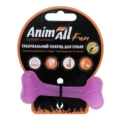 Іграшка для собак AnimAll Fun Кістка 8 см фіолетова