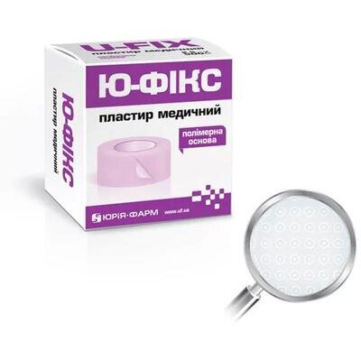 Пластир медичний Ю-Фікс на полімерній основі, котушка, 2,5 х 500 см, 1 штука