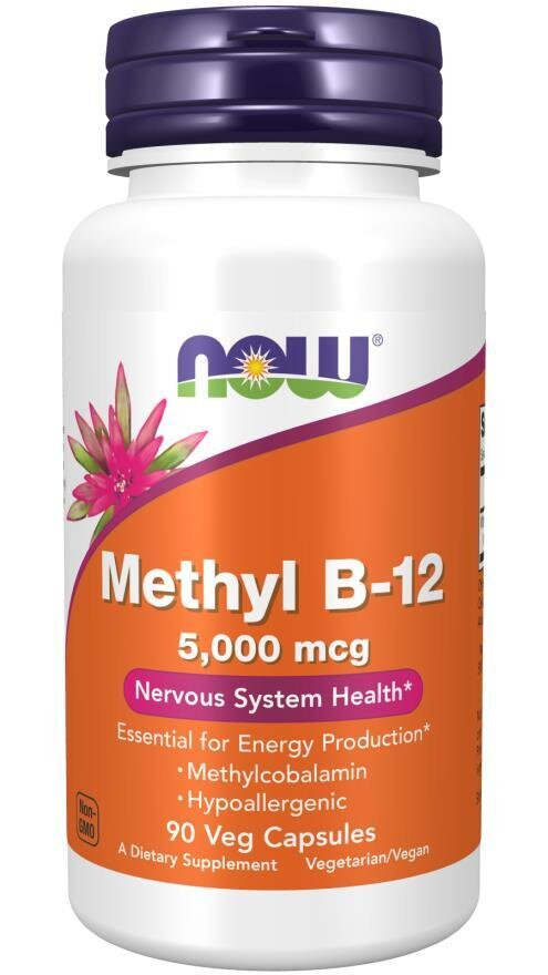 Метил В-12 NOW Methyl B-12 5000 мкг вег. капсули №90
