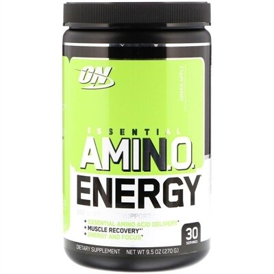 Амінокислота Optimum Nutrition Essential Amin.o. Energy, зелене яблуко, 30 порцій