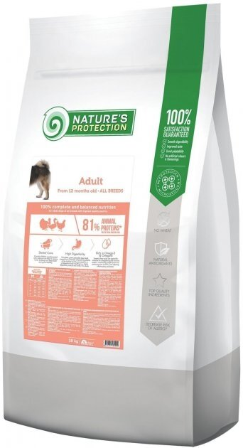 Корм сухий для дорослих собак всіх порід Nature's Protection Adult All Breeds (NPB46029), 18 кг