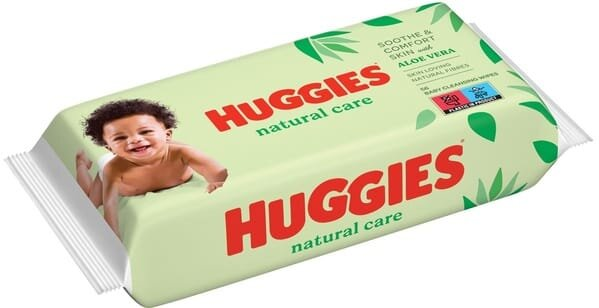 Серветки вологі Huggies Natural Care Aloe Vera дитячі, 56 шт