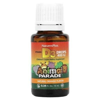 Вітамін Д3 Nature's Plus Vitamin D3 400 МО краплі, апельсин, 10 мл