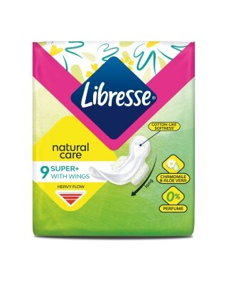 Прокладки гігієнічні Libresse Natural Care Ultra Super, 9 шт
