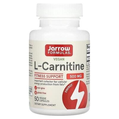 L-карнітин Jarrow Formulas L-Carnitine 500 мг, 50 вегетаріанських капсул