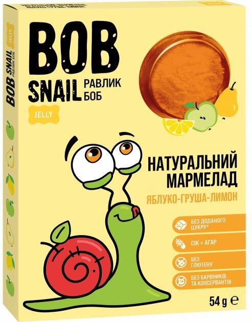 Мармелад Bob Snail Jelly яблуко-груша-лимон, 54 г