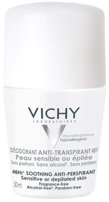 Дезодорант-антиперспірант кульковий Vichy 48h Sensitive для чутливої шкіри, 50 мл