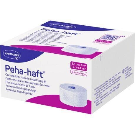 Бинт когезивний Peha-haft фіксуючий 2,5 см х 4 м, 8 штук