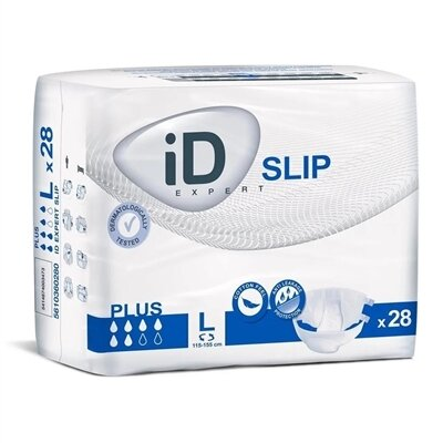 Підгузки для дорослих iD Expert Slip Plus, розмір L, 115-155 см, 28 штук
