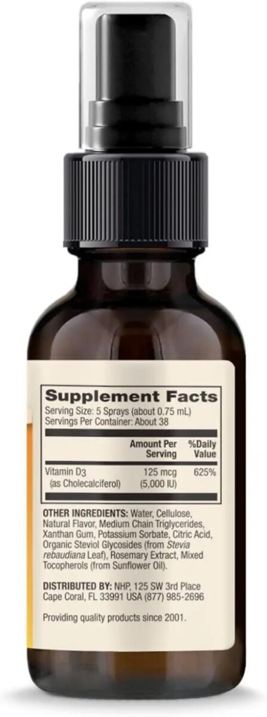 Вітамін D3 Dr. Mercola Vitamin D Sunshine Mist смак апельсину, 25 мл