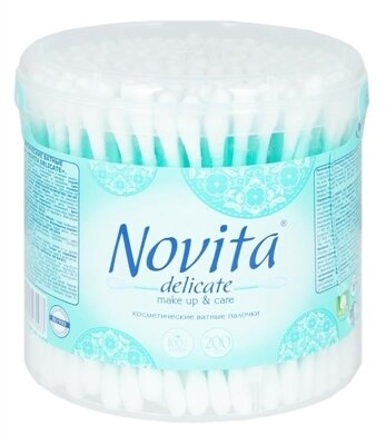 Ватні палички Novita Delicate в коробці, 200 штук