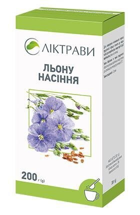 Льону насіння по 200 г у пач. (дієт.доб.)