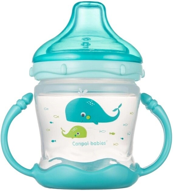 Кружка-непроливайка Canpol babies Sweet fun блакитна, 57/300_blu, 180 мл