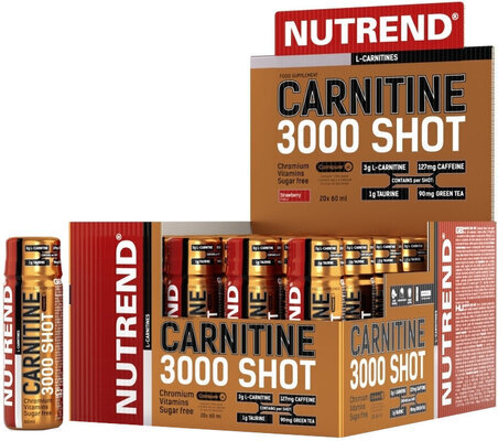 Жироспалювач Nutrend Carnitine 3000 Shot Полуниця, 60 мл