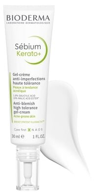 Крем-гель для обличчя Bioderma Sebium Kerato+ проти акне та вугрових висипів, 30 мл