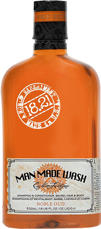 Набір подарунковий 18.21 Man Made Volume 5 Noble Oud (шампунь-гель душ 532 мл + олія для волосся та тіла 60 мл)