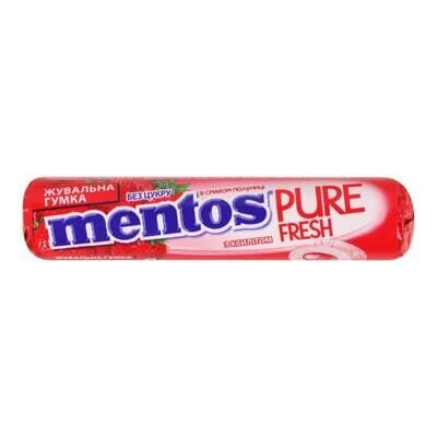 Жувальна гумка Mentos Pure Fresh зі смаком Полуниці, 15,75 г