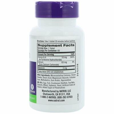 Мелатонін Natrol Melatonin 3 мг, 60 таблеток