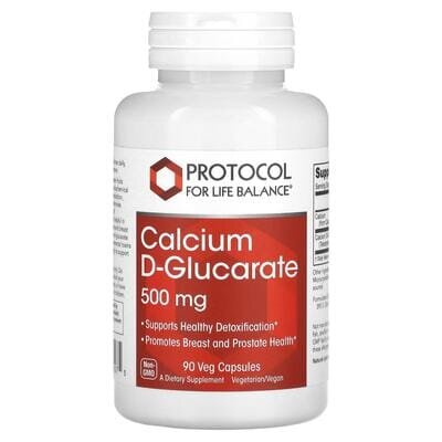 Кальцій D-глюкарат Protocol for Life Balance Calcium D-Glucarate 500 мг, 90 вегетаріанських капсул